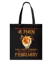 Never underestimate a girl who casts fireball and was born in February Tote Bag tile