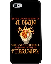 Never underestimate a girl who casts fireball and was born in February Phone Case tile