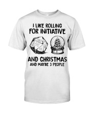 I like rolling for initiative and Christmas and maybe 3 people Classic T-Shirt tile
