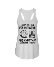 I like rolling for initiative and Christmas and maybe 3 people Ladies Flowy Tank tile