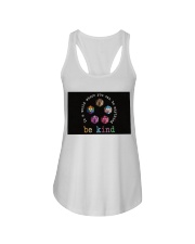 In a world where you can be anything be kind Ladies Flowy Tank tile