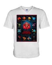 Chaotic Stupid V-Neck T-Shirt tile