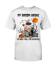 My broom broke so now i roll for initiative Premium Fit Mens Tee tile