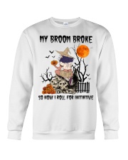 My broom broke so now i roll for initiative Crewneck Sweatshirt tile