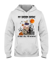 My broom broke so now i roll for initiative Hooded Sweatshirt tile
