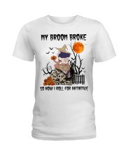 My broom broke so now i roll for initiative Ladies T-Shirt tile