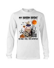 My broom broke so now i roll for initiative Long Sleeve Tee tile