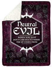 Neutral Evil Sherpa Fleece Blanket tile