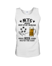 MTG solves most of my problems Beer solves the rest Unisex Tank tile