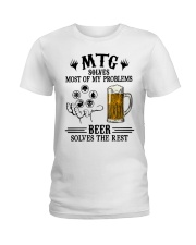 MTG solves most of my problems Beer solves the rest Ladies T-Shirt tile