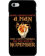 Never underestimate a girl who casts fireball and was born in November Phone Case tile