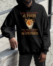 Never underestimate a girl who casts fireball and was born in November Hooded Sweatshirt apparel-hooded-sweatshirt-lifestyle-front-11