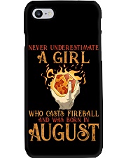 Never underestimate a man who casts fireball and was born in August Phone Case tile