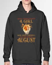 Never underestimate a man who casts fireball and was born in August Hooded Sweatshirt garment-hooded-sweatshirt-front-04