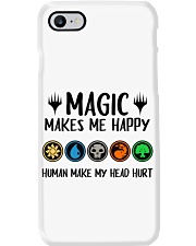 Magic makes me happy Human make my head hurt Phone Case tile