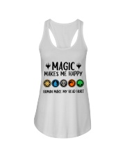 Magic makes me happy Human make my head hurt Ladies Flowy Tank tile