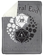 Neutral Evil Sherpa Fleece Blanket tile
