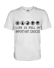 Life is full of important choices V-Neck T-Shirt tile