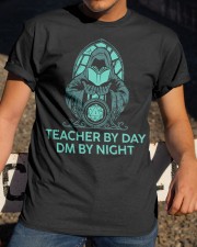 Teacher by day, DM by night Classic T-Shirt apparel-classic-tshirt-lifestyle-28
