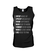 Untap Wake Up Up Keep Breakfast Draw Caffeinate Unisex Tank tile