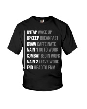 Untap Wake Up Up Keep Breakfast Draw Caffeinate Youth T-Shirt tile
