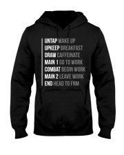 Untap Wake Up Up Keep Breakfast Draw Caffeinate Hooded Sweatshirt front