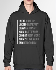 Untap Wake Up Up Keep Breakfast Draw Caffeinate Hooded Sweatshirt garment-hooded-sweatshirt-front-04