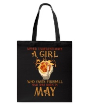 Never underestimate a man who casts fireball and was born in May Tote Bag tile