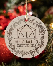 Rock falls Everyone dies Circle ornament - single (wood) aos-circle-ornament-single-wood-lifestyles-04