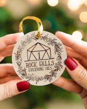 Rock falls Everyone dies Circle ornament - single (wood) aos-circle-ornament-single-wood-lifestyles-08