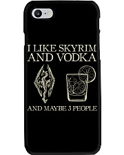 I like skyrim and vodka and maybe 3 people Phone Case tile