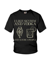 I like skyrim and vodka and maybe 3 people Youth T-Shirt tile