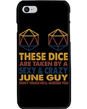 These dice are taken by a sexy & crazy June guy don't touch he'll murder you Phone Case tile