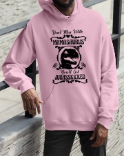 Don't mess with mamasaurus You'll get Jurasskicked Hooded Sweatshirt apparel-hooded-sweatshirt-lifestyle-front-11