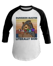 Dungeon Master Literally God Baseball Tee tile