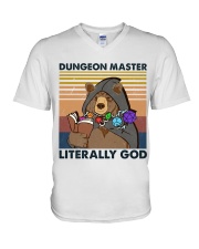 Dungeon Master Literally God V-Neck T-Shirt tile