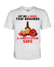 Get me a drink that requires a constitution save V-Neck T-Shirt tile