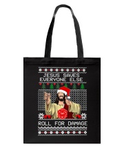 Jesus Saves Everyone Else Roll For Damage Tote Bag tile