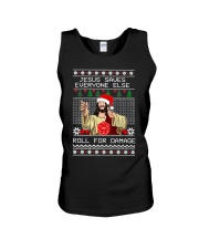 Jesus Saves Everyone Else Roll For Damage Unisex Tank tile