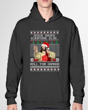 Jesus Saves Everyone Else Roll For Damage Hooded Sweatshirt garment-hooded-sweatshirt-front-04