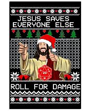Jesus Saves Everyone Else Roll For Damage Vertical Poster tile