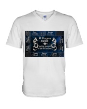 A Dungeon master and the best roll of his life live here V-Neck T-Shirt tile