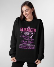 I Am Elizabeth I Am Who I Am I Have Tatoos Pretty Eyes Thick Thighs And Cuss Too Much Crewneck Sweatshirt apparel-crewneck-sweatshirt-lifestyle-front-13