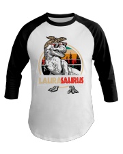 LauraSaurus Baseball Tee tile