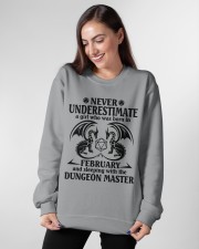 Never underestimate a girl who was born in February and sleeping with the Dungeon Master Crewneck Sweatshirt apparel-crewneck-sweatshirt-lifestyle-front-13