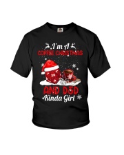 I'm A Coffee Christmas And D&D Kinda Girl Youth T-Shirt tile
