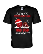 I'm A Coffee Christmas And D&D Kinda Girl V-Neck T-Shirt tile