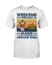 Weekend Forecast Magic With A Chance Of Smoking Weed Classic T-Shirt tile