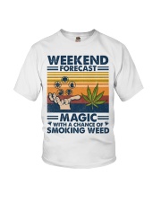 Weekend Forecast Magic With A Chance Of Smoking Weed Youth T-Shirt tile