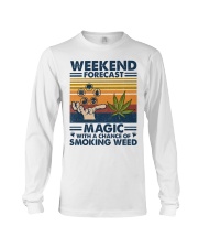 Weekend Forecast Magic With A Chance Of Smoking Weed Long Sleeve Tee tile